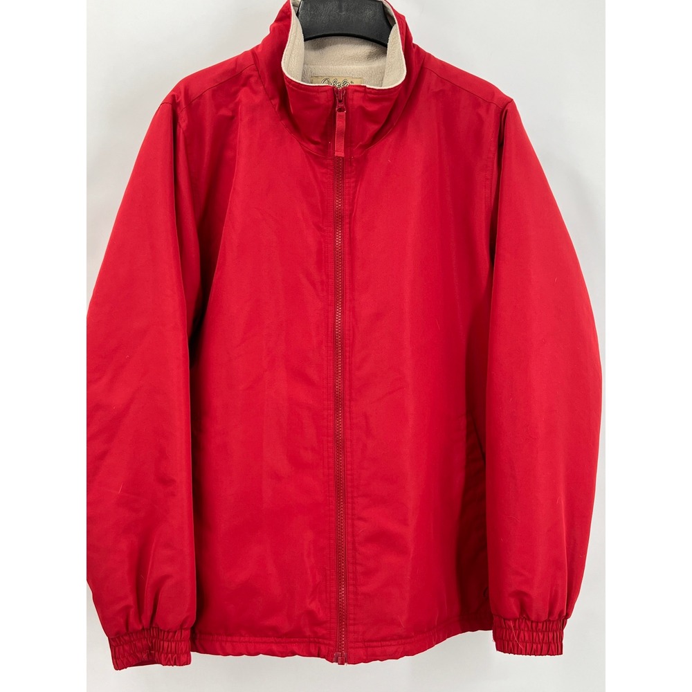 Cabela's Jacket Outerwear 3 Season Coat Zip Front Fleece Linedβ Women's XL Red